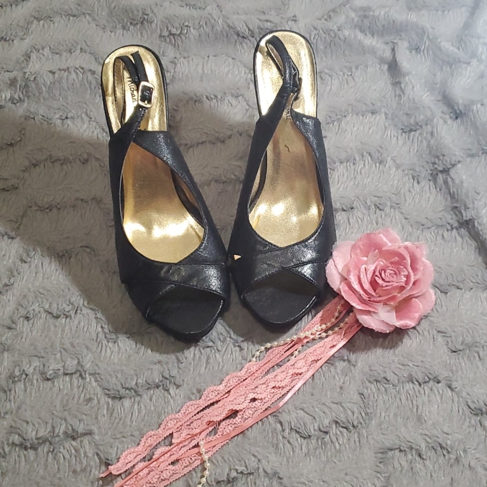 Michael antonio peep toe wedges